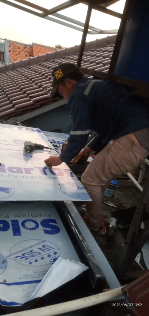 Pemasangan Kanopi Carport Baja Ringan Model Double Minimalis
